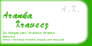 aranka kravecz business card